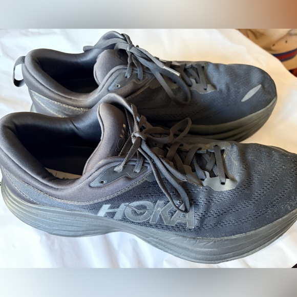 Hoka Men's Bondi 8 Charcoal Athletic Shoes Size 14